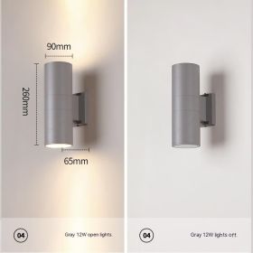 Waterproof Up And Down Spotlight (Option: White Light-Black Single Headed 3W)