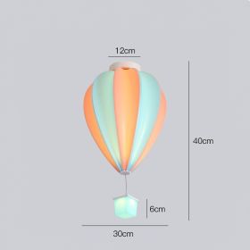 Creative Ceiling Lamp Of Cartoon Children's Room (Option: Blue pink-Tricolor dimming)