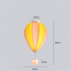 Creative Ceiling Lamp Of Cartoon Children's Room (Option: Pink yellow-Tricolor dimming)